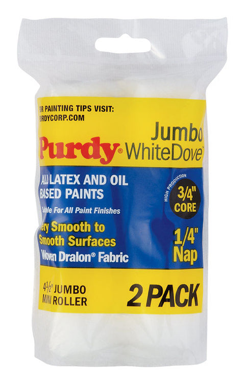 Purdy White Dove Dralon Paint Roller Cover 1/4 in. L x 4-1/2 in. W 2 pk