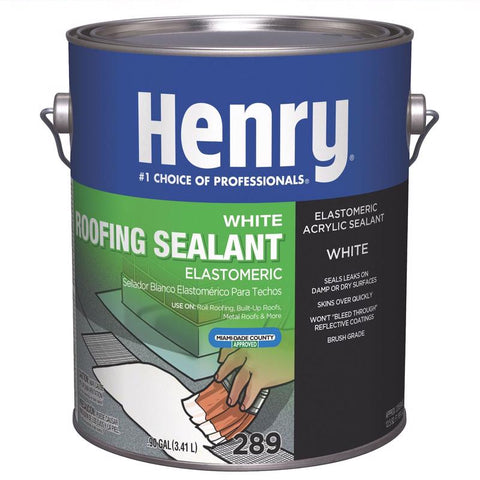 Henry HE289046 Roof Sealant, White, 3.41 L Can, Liquid, Pack of 4