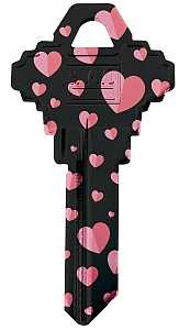 SC1-30 KYBLNK HEART BLK/PINK, Pack of 10