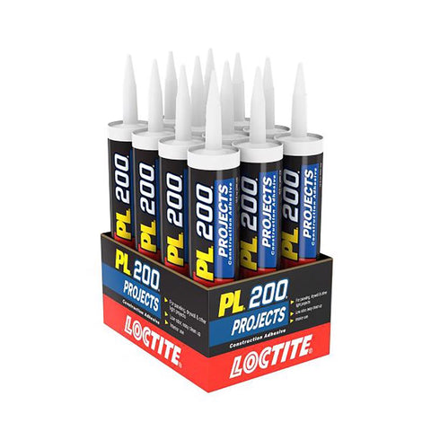 Loctite 1390602 Project Construction Adhesive, Off-White, 28 fl-oz Cartridge, Pack of 12