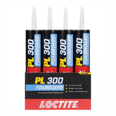 Loctite PL 1421930 Foamboard Adhesive, Blue, 28 oz Cartridge, Pack of 12