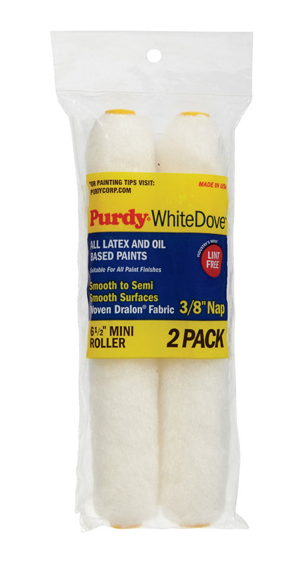 Purdy White Dove Dralon Paint Roller Cover 3/8 in. L x 6-1/2 in. W 2 pk