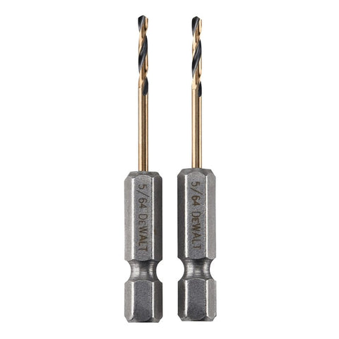DEWALT DWA5005 Drill Bit, 5/64 in Dia, 2-3/16 in OAL, Heavy-Duty, 1/4 in Dia Shank, Hex Shank