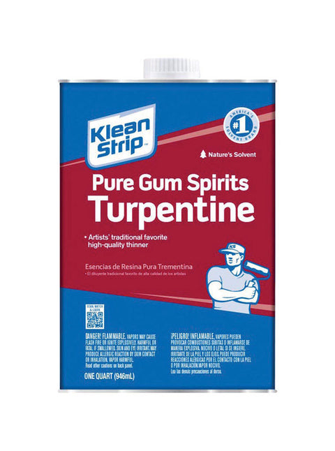 Klean Strip Pure Gum Spirits Turpentine Paint Thinner 1 qt.