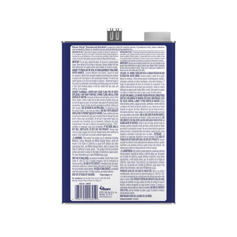 Klean Strip Denatured Alcohol Clean Burning Fuel 1 gal