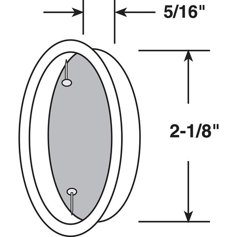 Prime-Line N 6699 Door Pull, 5/16 in D, Steel, Brass