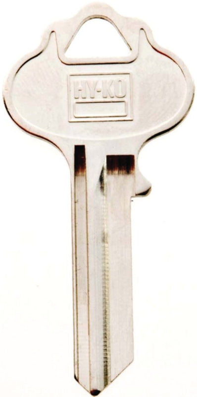 Hy-Ko 11010IN3 Key Blank, Brass, Nickel, For: ILCO Cabinet, House Locks and Padlocks, Pack of 10