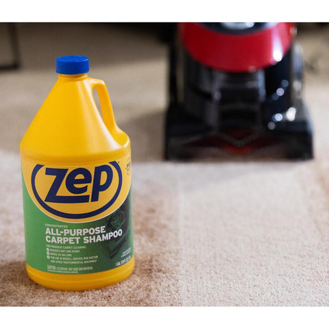 Zep Pleasant Scent Carpet Shampoo 128 oz Liquid Concentrated, Pack of 4