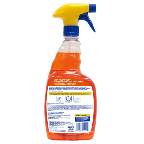 Zep Citrus Scent Heavy Duty Degreaser 32 oz Liquid, Pack of 12