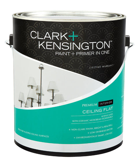 Clark+Kensington Interior Acrylic Latex Paint & Primer Ceiling White Flat 1 gal.