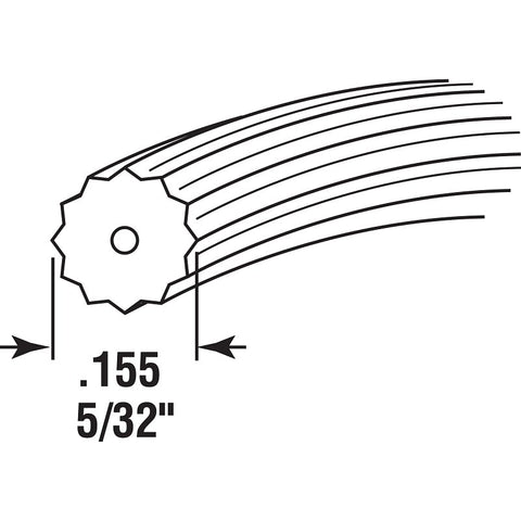Make-2-Fit P 7670 Screen Retainer Spline, 0.155 in D, 500 ft L, Vinyl, Gray, Round