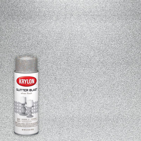 Krylon Glitter Blast Silver Flash Spray Paint 5.75 oz, Pack of 6