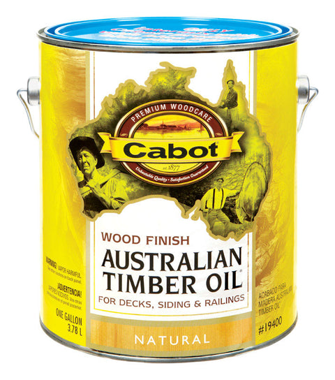 Cabot Wood Finish Transparent Oil-Modified Australian Timber Oil Natural 1 gal.