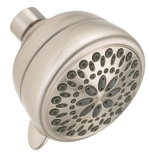 Delta 75763CSN Shower Head, 1.75 gpm, 1/2 in IPS, 7 Spray Functions, 80 psi, 3-3/8 in Dia Head, ABS Plastic