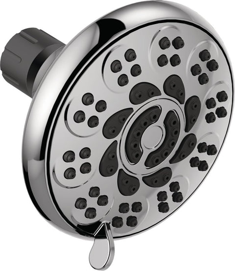 Peerless 76610 Shower Head, 1.75 gpm, 1/2 in Connection, 6-Spray Function, Plastic, Chrome, 4 in Dia