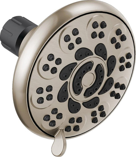 Peerless 76610SN Showerhead, 1.5 gpm, 1/2 in Connection, IPS, 6-Spray Function, ABS, Brushed Nickel, 4 in Dia