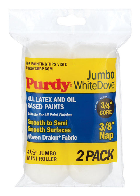 Purdy White Dove Dralon Paint Roller Cover 3/8 in. L x 4-1/2 in. W 2 pk