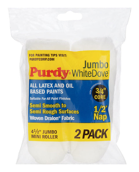 Purdy White Dove Dralon Paint Roller Cover 1/2 in. L x 4-1/2 in. W 2 pk