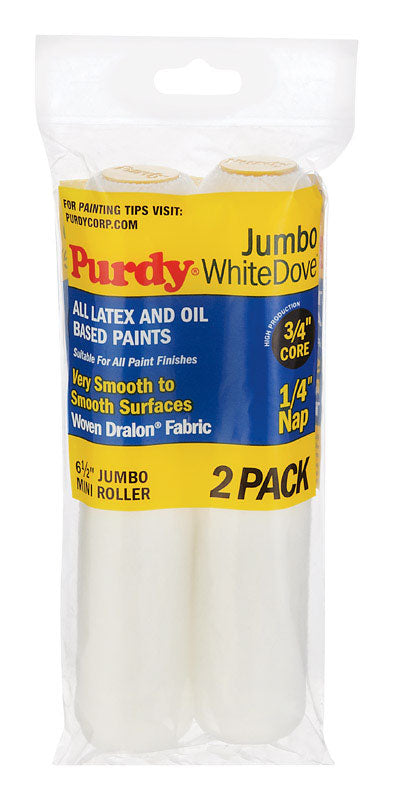 Purdy White Dove Dralon Paint Roller Cover 1/4 in. L x 6-1/2 in. W 2 pk