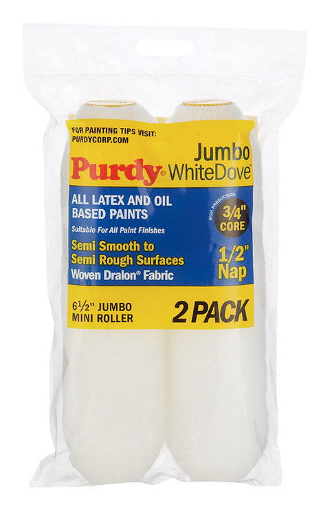Purdy White Dove Dralon Paint Roller Cover 1/2 in. L x 6-1/2 in. W 2 pk