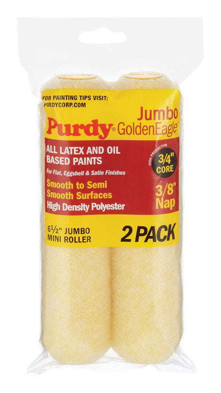Purdy Golden Eagle Polyester Paint Roller Cover 3/8 in. L x 6-1/2 in. W 2 pk