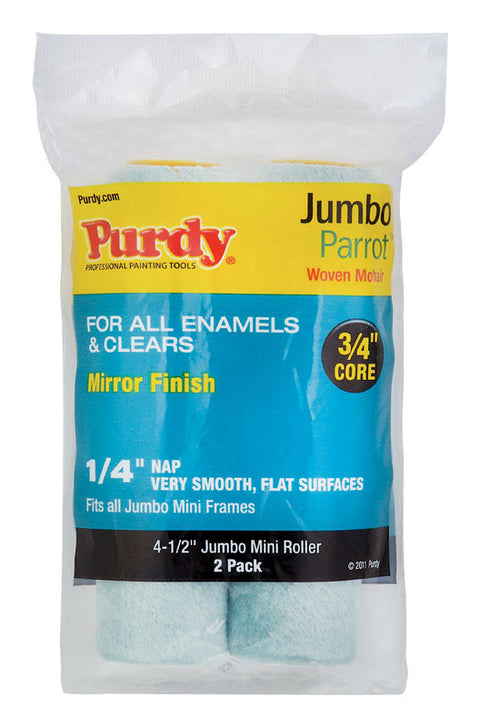 Purdy Parrot Woven Mohair Paint Roller Cover 1/4 in. L x 4-1/2 in. W 2 pk