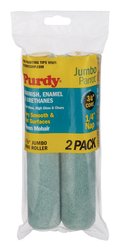 Purdy Parrot Woven Mohair Paint Roller Cover 1/4 in. L x 6-1/2 in. W 2 pk