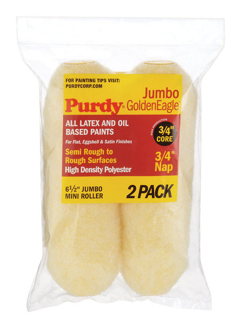 Purdy Golden Eagle Polyester Paint Roller Cover 3/4 in. L x 6-1/2 in. W 2 pk