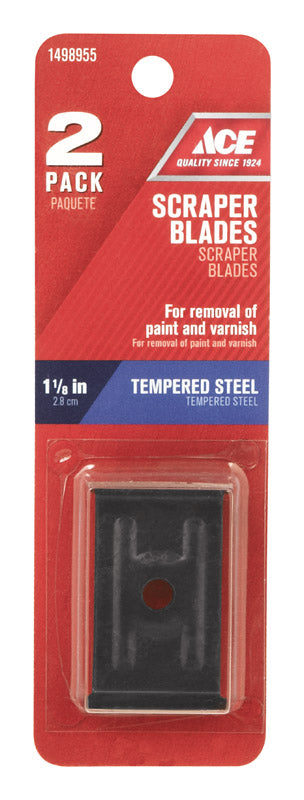 Ace 1-1/8 in. W Tempered Steel Double Edge Scraper Blade