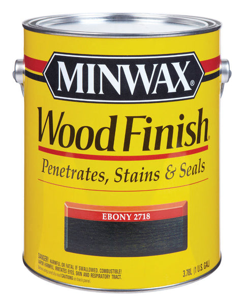 Minwax Wood Finish Transparent Oil-Based Wood Stain Ebony 1 gal.