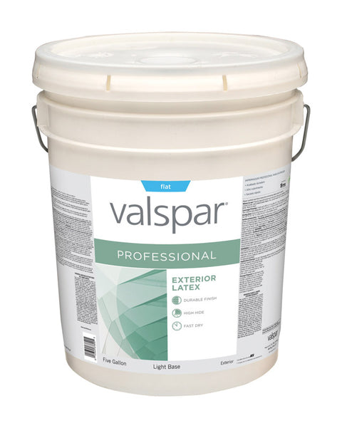 Valspar Contractor Professional Exterior Acrylic Latex Paint Flat 5 gal. Light Base