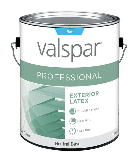 Valspar Contractor Professional Exterior Acrylic Latex Paint Flat 1 gal. Neutral Base