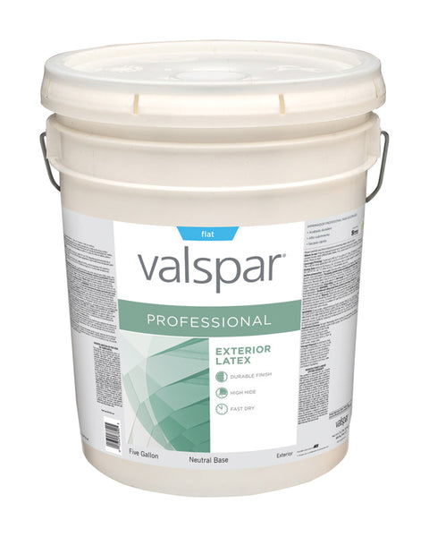 Valspar Contractor Professional Exterior Acrylic Latex Paint Flat 5 gal. Neutral Base