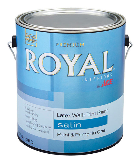 Ace Royal Interior Acrylic Latex Wall & Trim Paint Satin 1 gal. Mid-Tone High-Hiding Base
