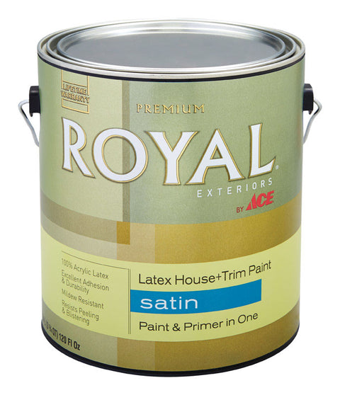 Ace Royal Exterior Acrylic Latex House & Trim Paint & Primer Satin 1 gal. Mid-Tone High-Hiding