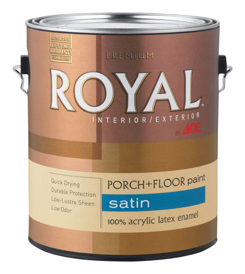 Ace Royal Interior/Exterior Latex Porch & Floor Paint Mid-Tone High-Hiding Base Satin 1 gal.