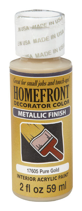 Homefront Metallic Pure Gold Hobby Paint 2 oz.
