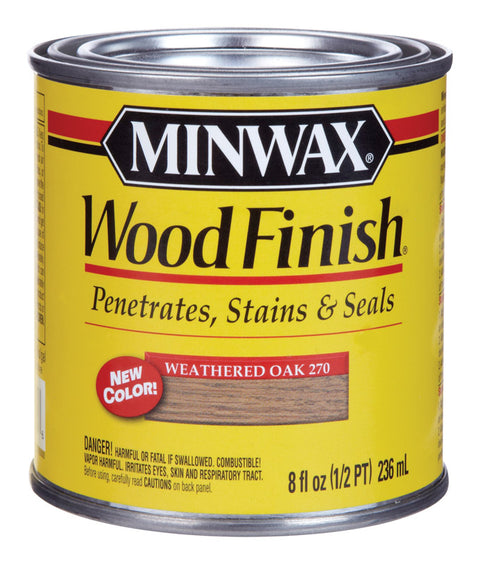Minwax Wood Finish Transparent Oil-Based Wood Stain Weathered Oak 1/2 pt.