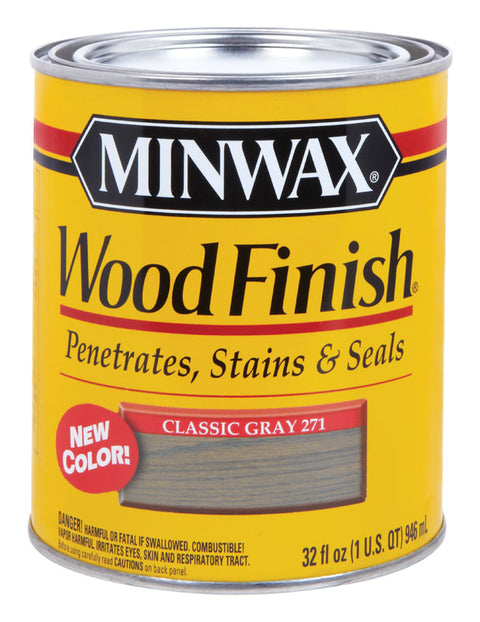 Minwax Wood Finish Transparent Oil-Based Wood Stain Classic Gray 1 qt.