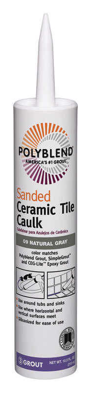 Polyblend Sanded Tile Caulk Natural Gray 10.5 oz.
