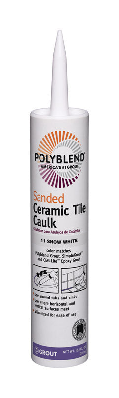 Polyblend Sanded Tile Caulk Snow White 10.5 oz.