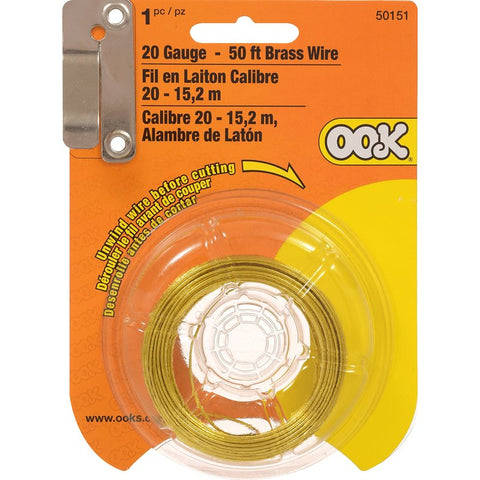 Hillman 50151 Utility Wire, 50 ft L, 20, Brass