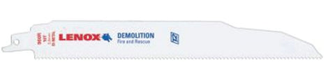 Lenox 22762OSB960R Series Reciprocating Saw Blade, Applicable Materials: Thick Metal, 1 in W, 9 in L, 10 TPI