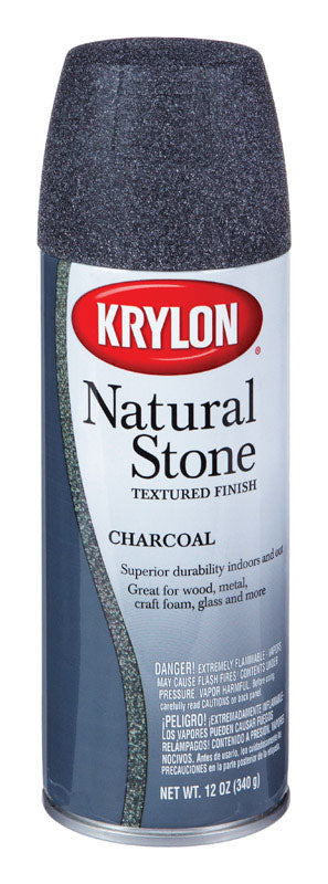 Krylon Charcoal Textured Natural Stone Spray Paint 12 oz.
