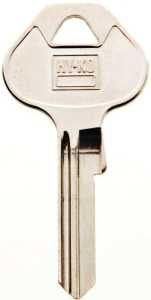 Hy-Ko 11010M70 Key Blank, Brass, Nickel, For: Master Locks and Padlocks, Pack of 10