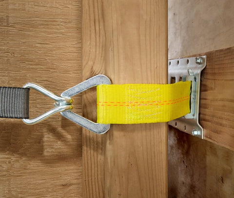 Keeper 47801 E-Track Tie-Off Strap, Steel, Yellow
