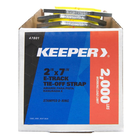 Keeper 47801 E-Track Tie-Off Strap, Steel, Yellow
