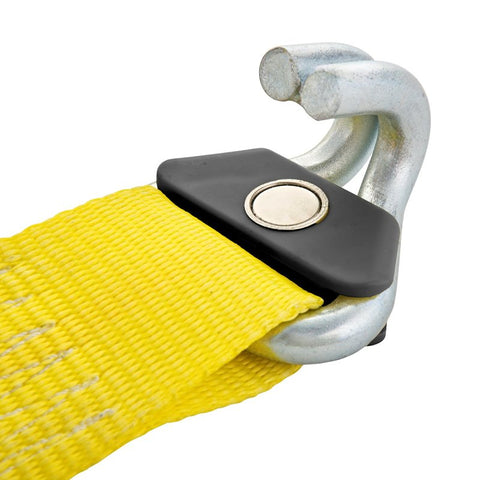 Keeper Commercial Series 82827 Heavy-Duty Strap Tie-Down with Magnetic JJ Hook, 2 in W, 27 ft L, 3333 lb