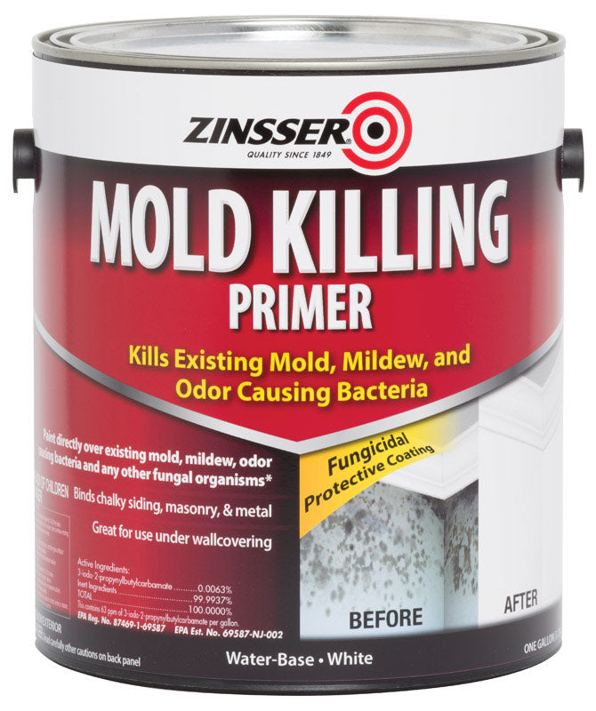 Zinsser Water-Based Interior and Exterior Mold Killing Primer 1 gal. W ...
