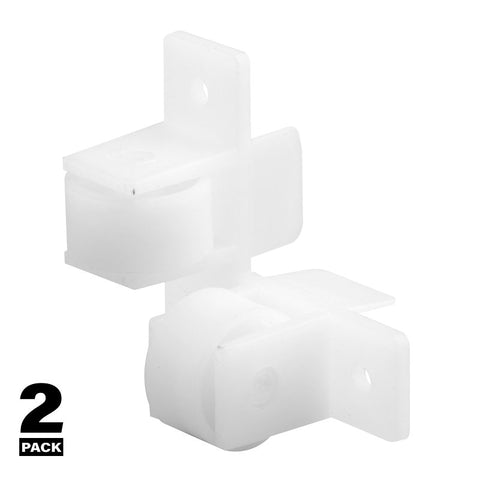 Prime-Line R 7218 Guide Twin Roller Assembly, 15/16 in Dia, Nylon/Polyethylene, White